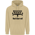 Behind Bars That's How I Roll Cycling Mens 80% Cotton Hoodie Sand