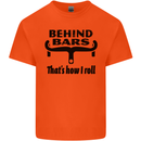 Behind Bars That's How I Roll Cycling Mens Cotton T-Shirt Tee Top Orange