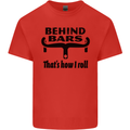 Behind Bars That's How I Roll Cycling Mens Cotton T-Shirt Tee Top Red