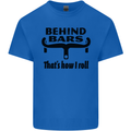 Behind Bars That's How I Roll Cycling Mens Cotton T-Shirt Tee Top Royal Blue