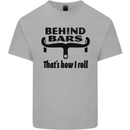 Behind Bars That's How I Roll Cycling Mens Cotton T-Shirt Tee Top Sports Grey