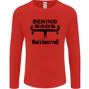 Behind Bars That's How I Roll Cycling Mens Long Sleeve T-Shirt Red