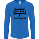 Behind Bars That's How I Roll Cycling Mens Long Sleeve T-Shirt Royal Blue