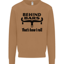 Behind Bars That's How I Roll Cycling Mens Sweatshirt Jumper Caramel Latte