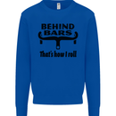 Behind Bars That's How I Roll Cycling Mens Sweatshirt Jumper Royal Blue