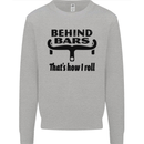 Behind Bars That's How I Roll Cycling Mens Sweatshirt Jumper Sports Grey