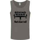 Behind Bars That's How I Roll Cycling Mens Vest Tank Top Charcoal
