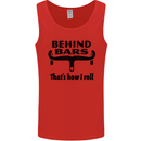 Behind Bars That's How I Roll Cycling Mens Vest Tank Top Red