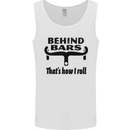 Behind Bars That's How I Roll Cycling Mens Vest Tank Top White