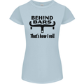 Behind Bars That's How I Roll Cycling Womens Petite Cut T-Shirt Light Blue