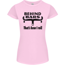 Behind Bars That's How I Roll Cycling Womens Petite Cut T-Shirt Light Pink