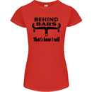 Behind Bars That's How I Roll Cycling Womens Petite Cut T-Shirt Red