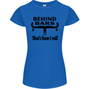 Behind Bars That's How I Roll Cycling Womens Petite Cut T-Shirt Royal Blue