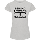 Behind Bars That's How I Roll Cycling Womens Petite Cut T-Shirt Sports Grey