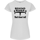 Behind Bars That's How I Roll Cycling Womens Petite Cut T-Shirt White
