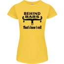 Behind Bars That's How I Roll Cycling Womens Petite Cut T-Shirt Yellow