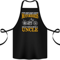 Being An Uncle Biker Motorcycle Motorbike Cotton Apron 100% Organic Black