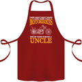 Being An Uncle Biker Motorcycle Motorbike Cotton Apron 100% Organic Maroon