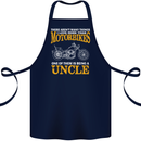 Being An Uncle Biker Motorcycle Motorbike Cotton Apron 100% Organic Navy Blue