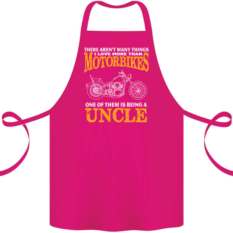 Being An Uncle Biker Motorcycle Motorbike Cotton Apron 100% Organic Pink