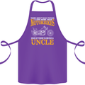 Being An Uncle Biker Motorcycle Motorbike Cotton Apron 100% Organic Purple