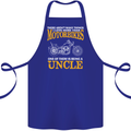 Being An Uncle Biker Motorcycle Motorbike Cotton Apron 100% Organic Royal Blue