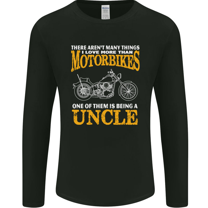 Being An Uncle Biker Motorcycle Motorbike Mens Long Sleeve T-Shirt Black
