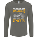Being An Uncle Biker Motorcycle Motorbike Mens Long Sleeve T-Shirt Charcoal