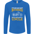 Being An Uncle Biker Motorcycle Motorbike Mens Long Sleeve T-Shirt Royal Blue