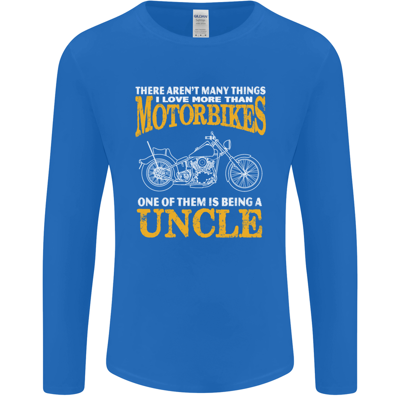 Being An Uncle Biker Motorcycle Motorbike Mens Long Sleeve T-Shirt Royal Blue