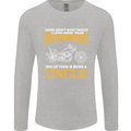 Being An Uncle Biker Motorcycle Motorbike Mens Long Sleeve T-Shirt Sports Grey