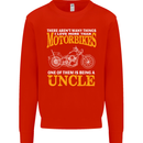Being An Uncle Biker Motorcycle Motorbike Mens Sweatshirt Jumper Bright Red