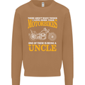 Being An Uncle Biker Motorcycle Motorbike Mens Sweatshirt Jumper Caramel Latte