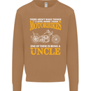 Being An Uncle Biker Motorcycle Motorbike Mens Sweatshirt Jumper Caramel Latte