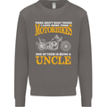 Being An Uncle Biker Motorcycle Motorbike Mens Sweatshirt Jumper Charcoal