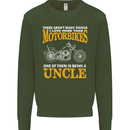 Being An Uncle Biker Motorcycle Motorbike Mens Sweatshirt Jumper Forest Green