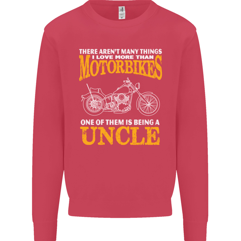 Being An Uncle Biker Motorcycle Motorbike Mens Sweatshirt Jumper Heliconia