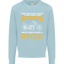 Being An Uncle Biker Motorcycle Motorbike Mens Sweatshirt Jumper Light Blue