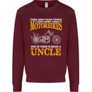 Being An Uncle Biker Motorcycle Motorbike Mens Sweatshirt Jumper Maroon