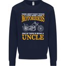 Being An Uncle Biker Motorcycle Motorbike Mens Sweatshirt Jumper Navy Blue