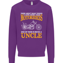 Being An Uncle Biker Motorcycle Motorbike Mens Sweatshirt Jumper Purple