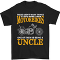 Being An Uncle Biker Motorcycle Motorbike Mens T-Shirt Cotton Gildan Black