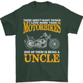 Being An Uncle Biker Motorcycle Motorbike Mens T-Shirt Cotton Gildan Forest Green