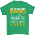 Being An Uncle Biker Motorcycle Motorbike Mens T-Shirt Cotton Gildan Irish Green