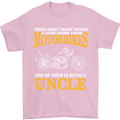 Being An Uncle Biker Motorcycle Motorbike Mens T-Shirt Cotton Gildan Light Pink