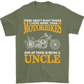 Being An Uncle Biker Motorcycle Motorbike Mens T-Shirt Cotton Gildan Military Green