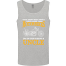 Being An Uncle Biker Motorcycle Motorbike Mens Vest Tank Top Sports Grey