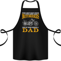 Being a Dad Biker Motorcycle Motorbike Cotton Apron 100% Organic Black