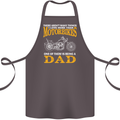 Being a Dad Biker Motorcycle Motorbike Cotton Apron 100% Organic Dark Grey