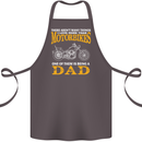 Being a Dad Biker Motorcycle Motorbike Cotton Apron 100% Organic Dark Grey